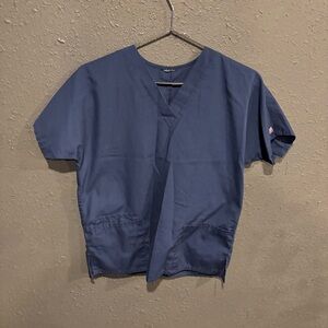Cherokee Navy Blue Scrub Top